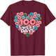 Happy 100th Day Of School Donuts 100 Sweet Days Teacher Kids T-Shirt - T-Shirt | Maroon