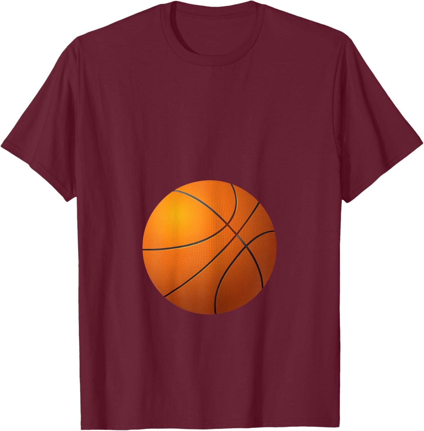 Funny Basketball Player Belly Pregnant Mama T-Shirt - T-Shirt | Maroon