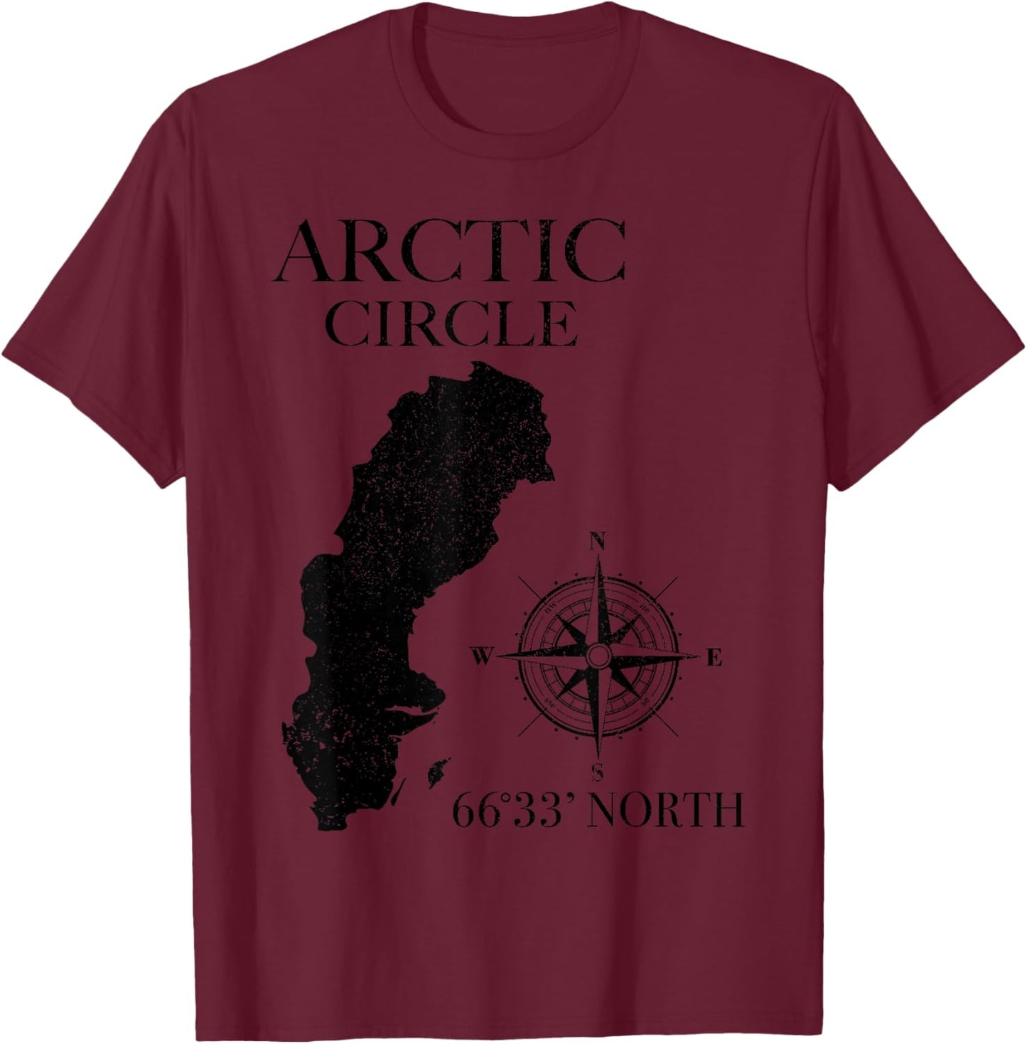 Schweden Arctic Circle Lappland Swedish Souvenir T-Shirt - T-Shirt | Maroon