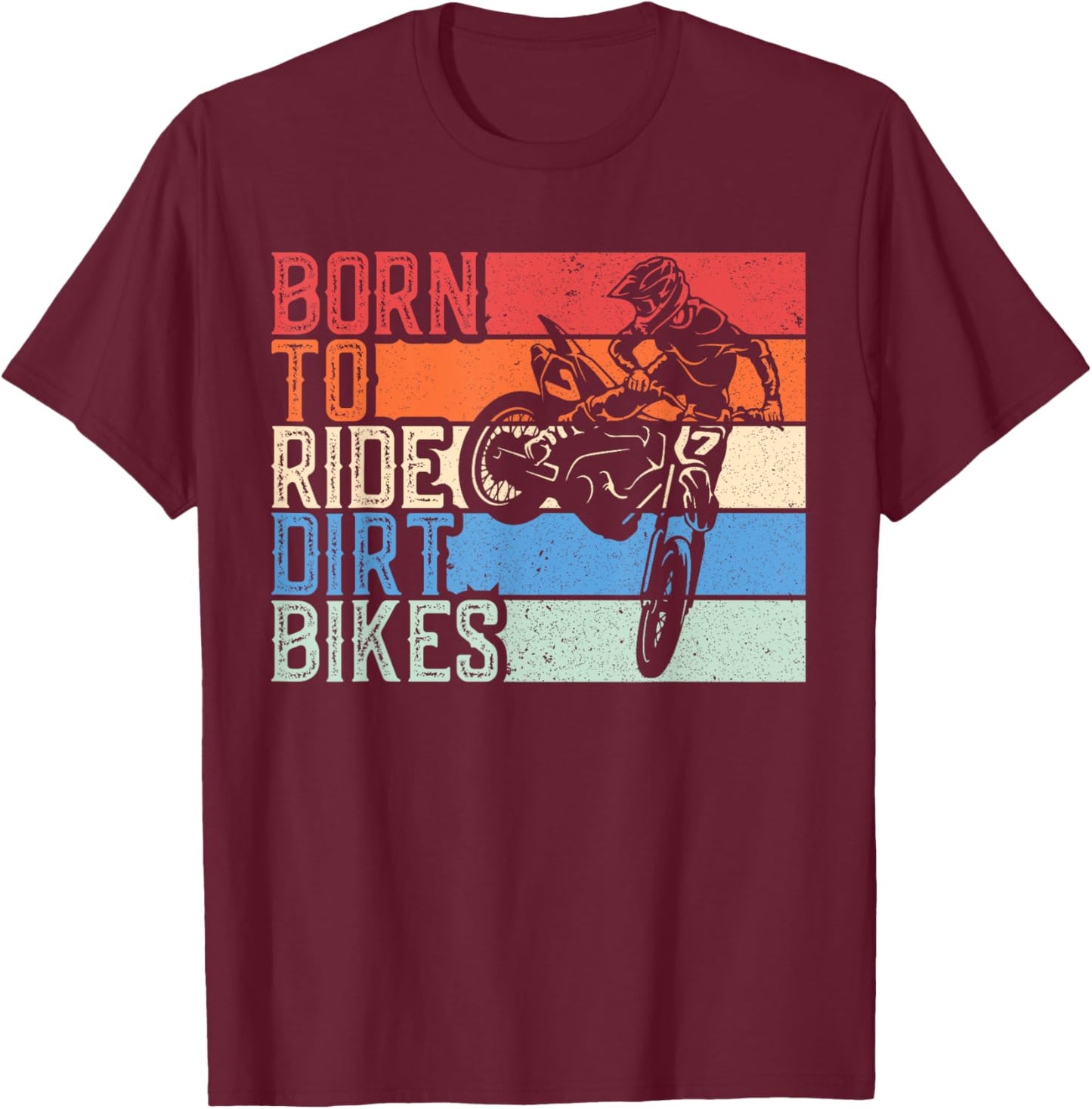 Rider Dirt Bike racing Boys Girls Motocross Dirt Bike Gift T-Shirt - T-Shirt | Maroon