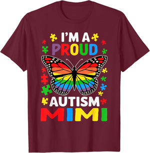 Im A Proud Autism Mimi Awareness Puzzle Piece T-Shirt - T-Shirt | Maroon