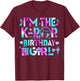 I'm The K-pop Birthday Girl Kpop Party Gift Youth T-Shirt - T-Shirt | Maroon