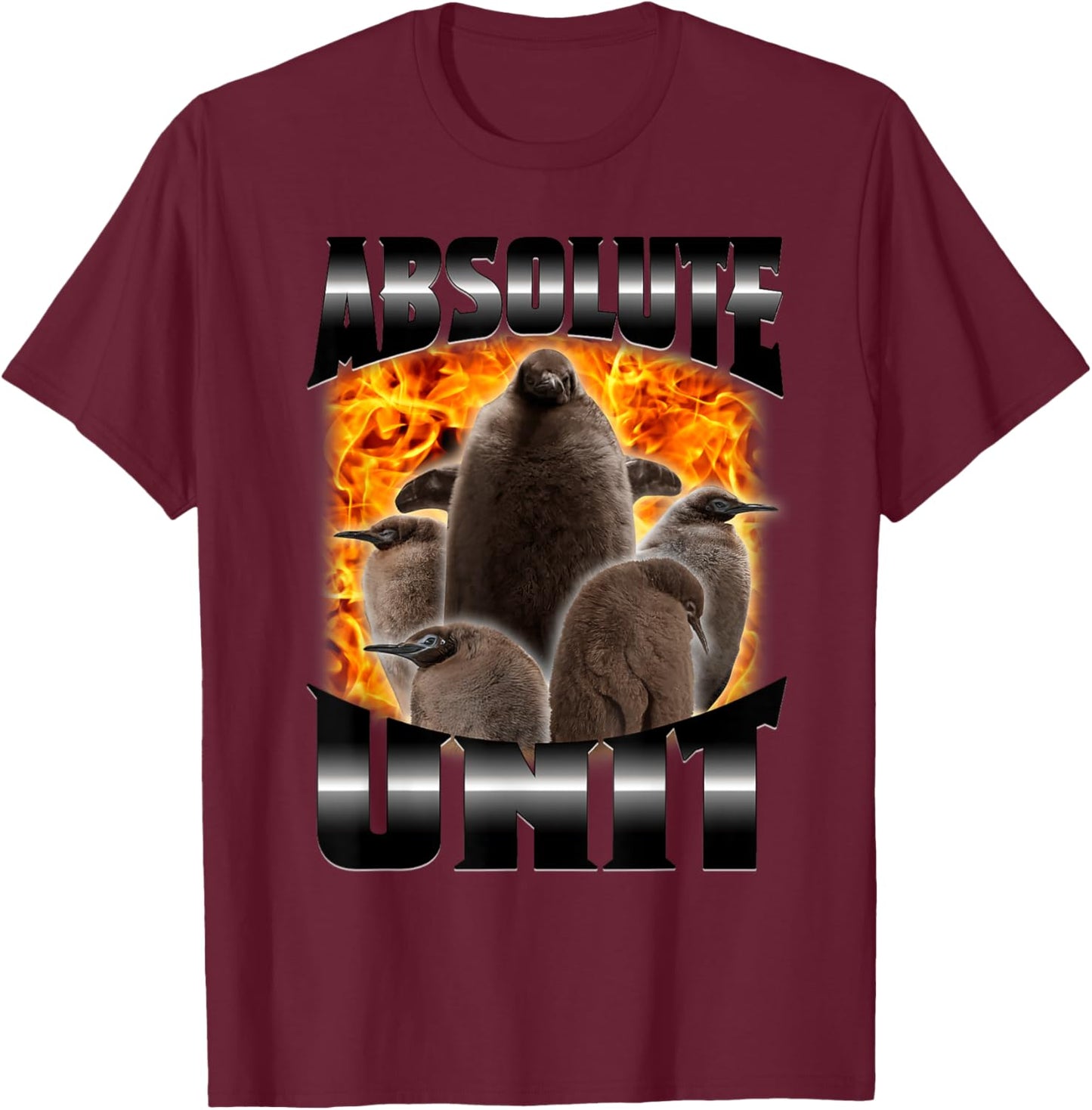 Cute Pesto Baby Penguin Funny Absolute Unit Bootleg Rap Fire T-Shirt - T-Shirt | Maroon