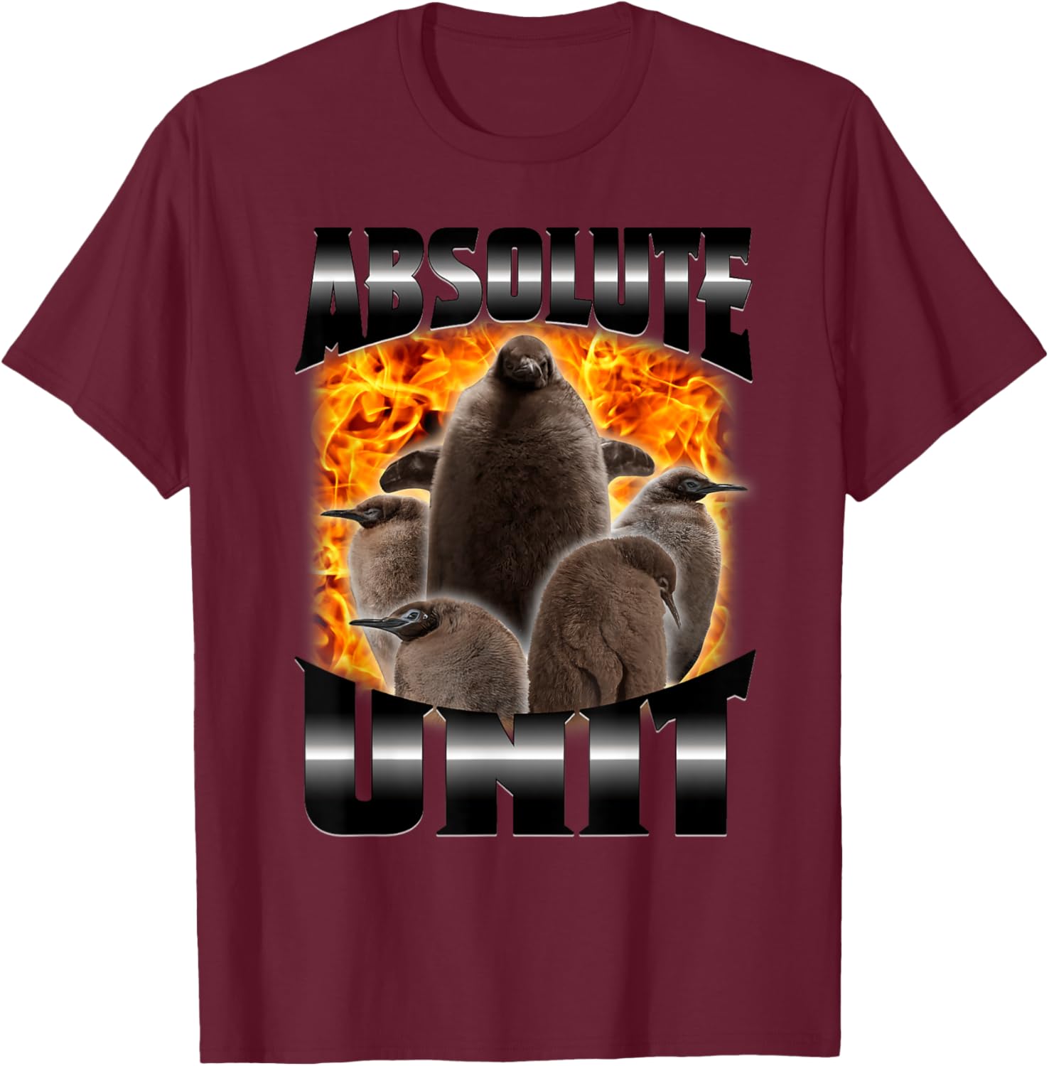 Cute Pesto Baby Penguin Funny Absolute Unit Bootleg Rap Fire T-Shirt - T-Shirt | Maroon