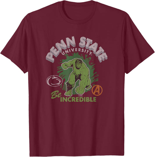 Penn State Nittany Lions Hulk Vintage Marvel Navy T-Shirt - T-Shirt | Maroon