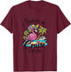 Sisters Cruise 2026 Flamingo Sisters Cruising Girls Trip T-Shirt - T-Shirt | Maroon