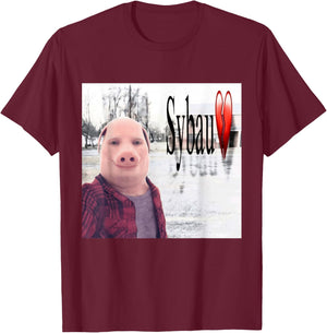 brainrot Cursed Funny inappripriate T-Shirt - T-Shirt | Maroon
