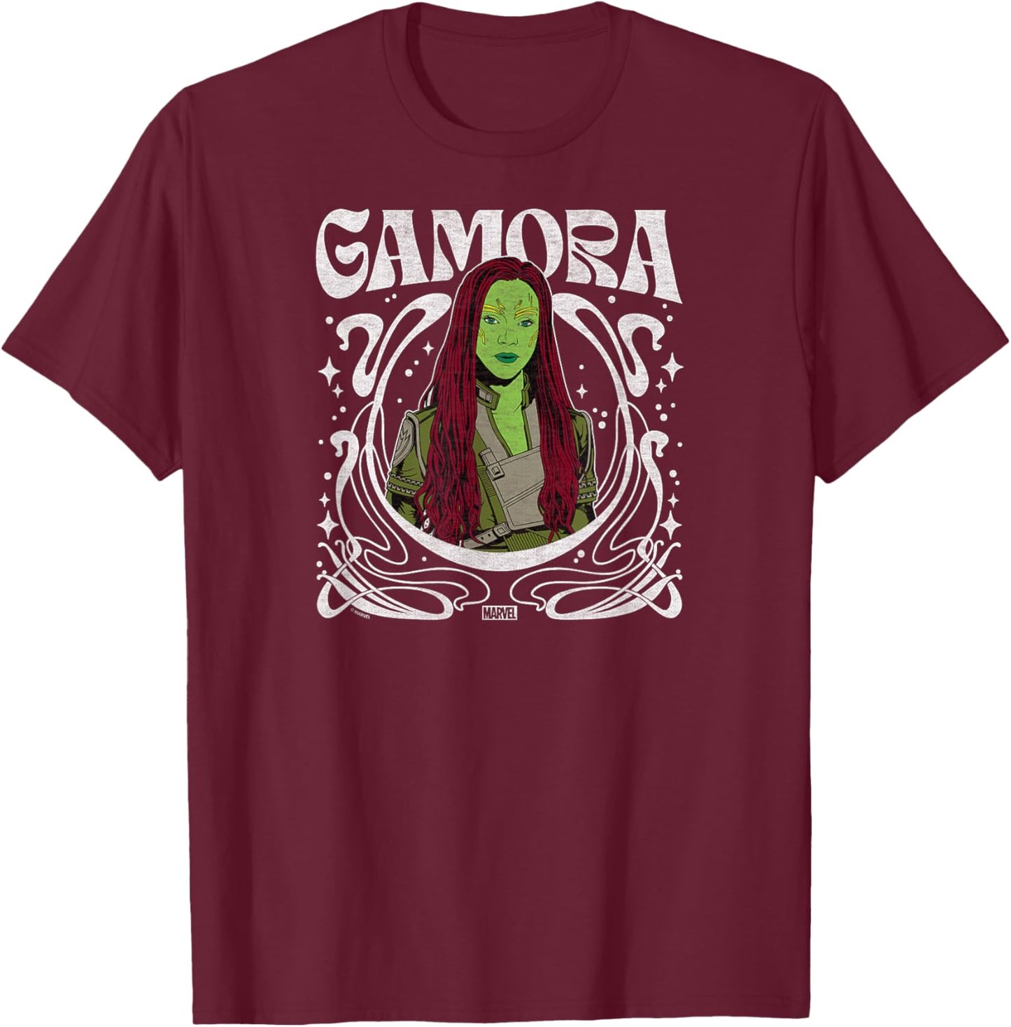 Guardians of The Galaxy - Gamora Art Nouveau T-Shirt - T-Shirt | Maroon