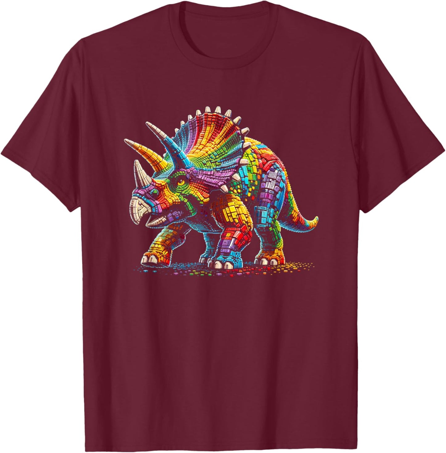 Master Builder Dinosaur Bricks Blocks Building T-Shirt - T-Shirt | Maroon