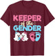 Keeper of The Gender Pumpkin Halloween Baby Gender Reveal T-Shirt - T-Shirt | Maroon