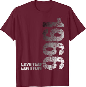 1966 Man Woman 60th Birthday Limited Edition 60 T-Shirt - T-Shirt | Maroon