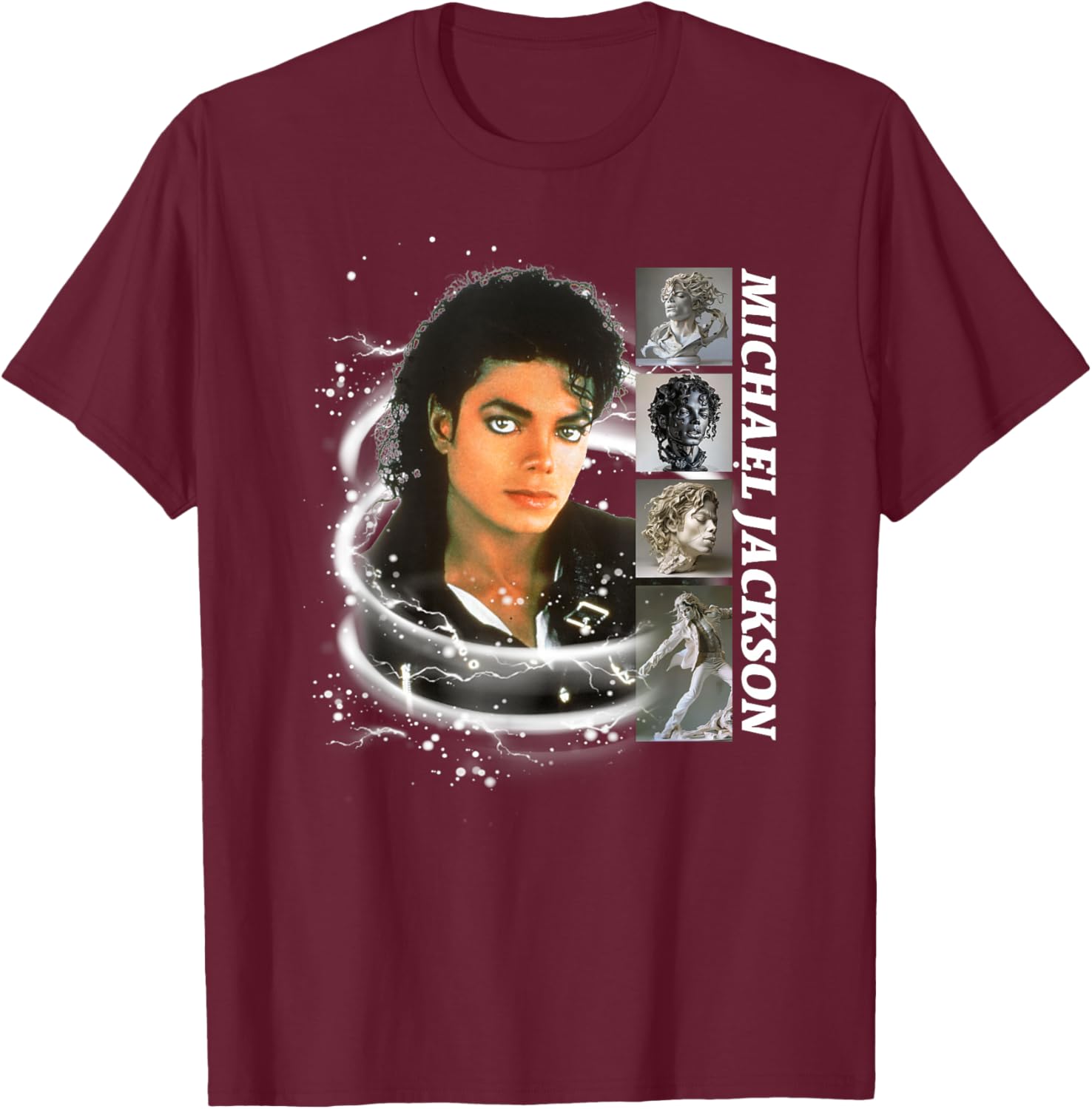 Michael Jackson 050 T-Shirt - T-Shirt | Maroon