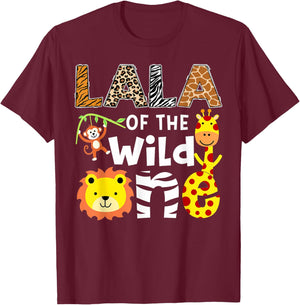 Lala Of The Wild One Safari Jungle 1St Birthday T-Shirt - T-Shirt | Maroon