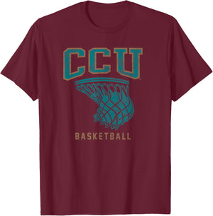 Coastal Carolina University CCU Basketball T-Shirt - T-Shirt | Maroon
