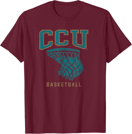 Coastal Carolina University CCU Basketball T-Shirt - T-Shirt | Maroon