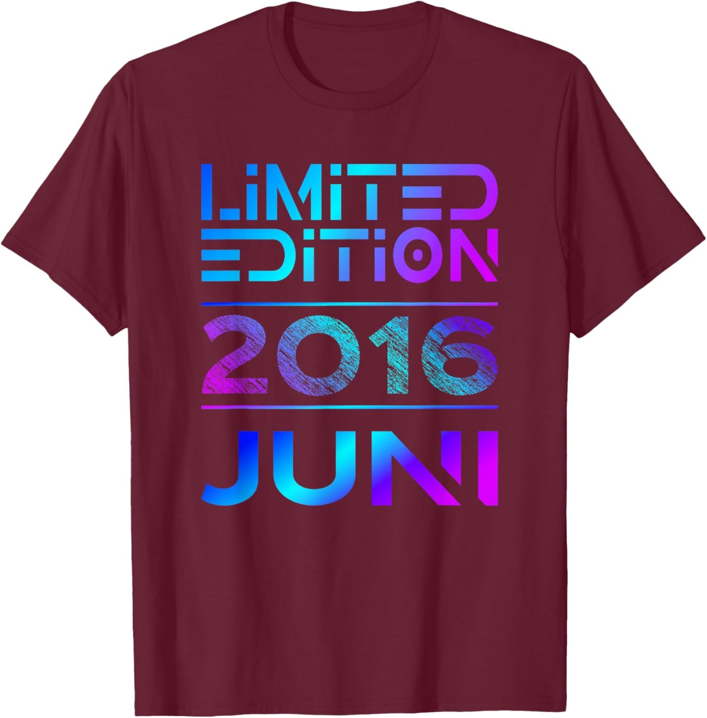 Limited Edition Juni 2016 Junge Mädchen 10. Geburtstag T-Shirt - T-Shirt | Maroon