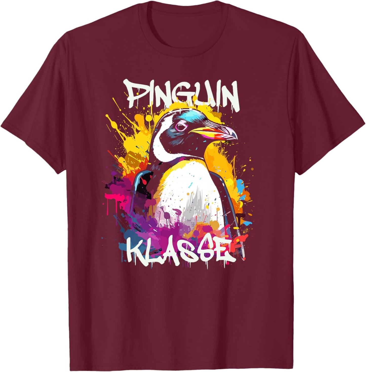 Cooler Pinguin für Pinguinklasse Grundschule, Klassentier Premium T-Shirt - T-Shirt | Maroon