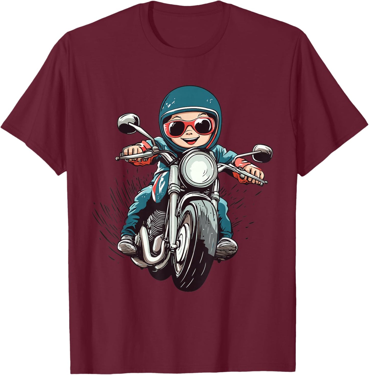 Boys Motorcycle T-Shirt - T-Shirt | Maroon
