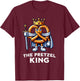 Pretzel King Funny Pretzel Lover Illustration T-Shirt - T-Shirt | Maroon