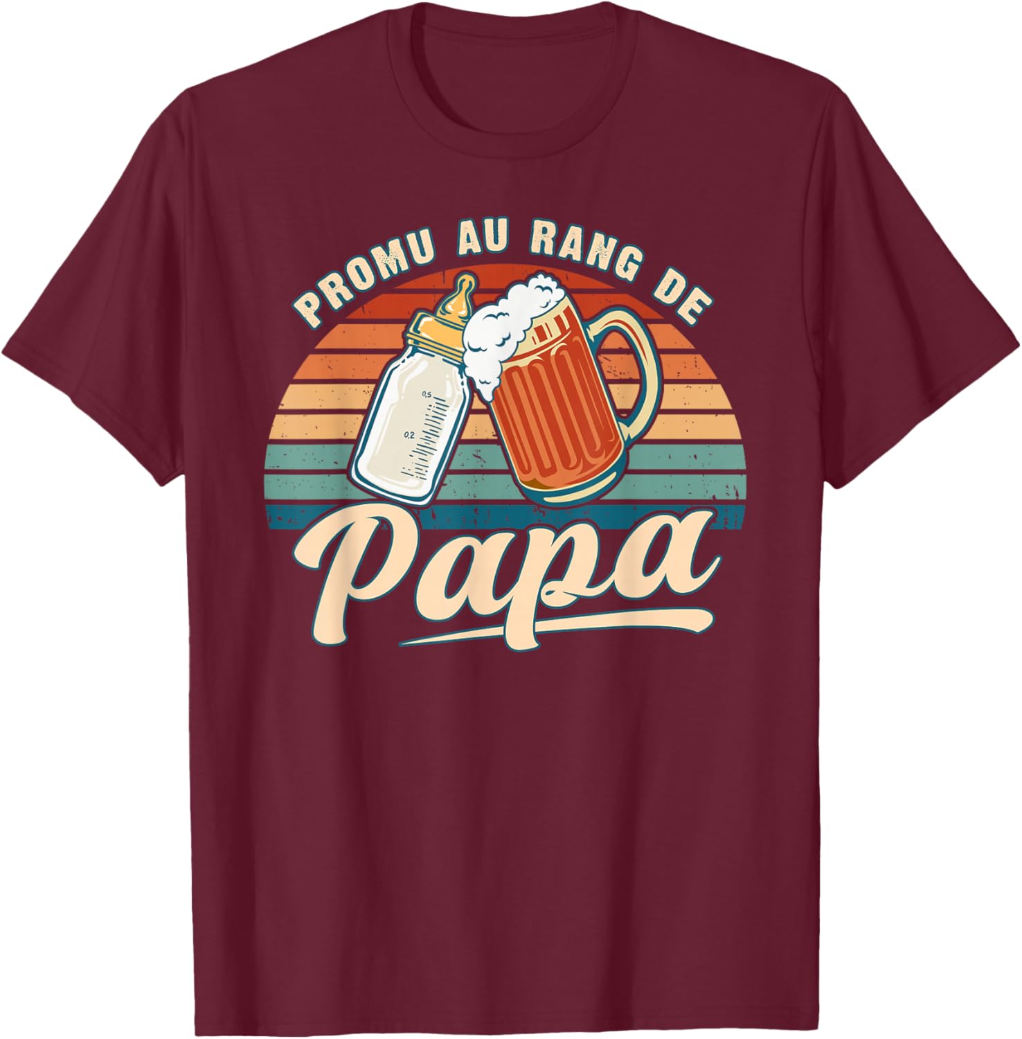 Promoted Dad New Dad Future Dad I Will Become Dad T-Shirt - T-Shirt | Maroon