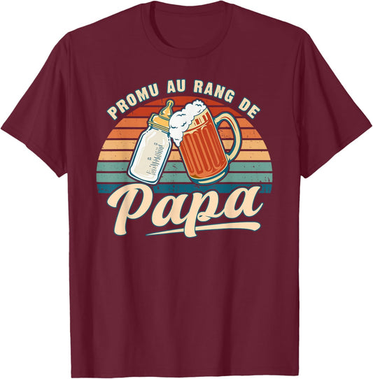 Promoted Dad New Dad Future Dad I Will Become Dad T-Shirt - T-Shirt | Maroon