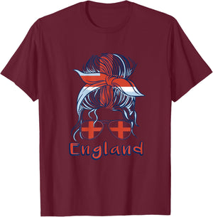 England, Englisch, Mädchen, Damen T-Shirt - T-Shirt | Maroon