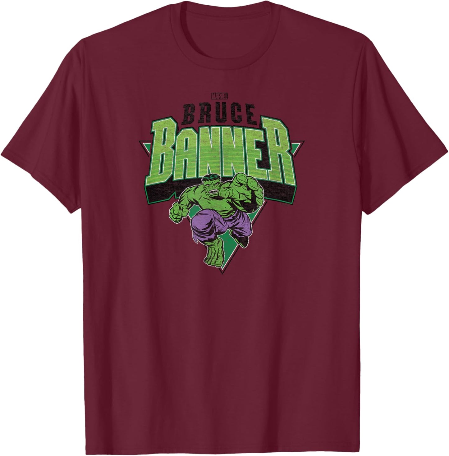 Hulk - Bruce Banner Collegiate T-Shirt - T-Shirt | Maroon