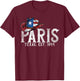 Paris Texas TX | cowboy hat T-Shirt - T-Shirt | Maroon