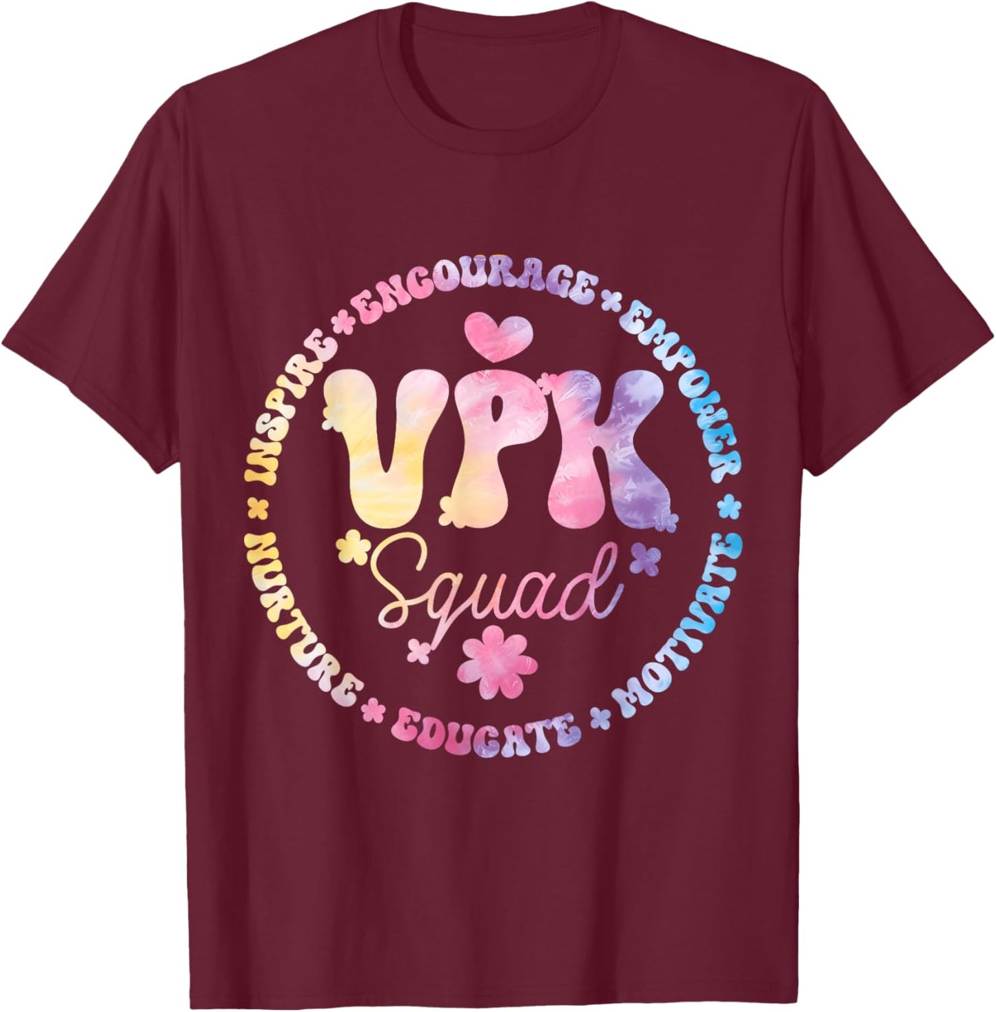 VPK Squad First Day Of VPK Back To School T-Shirt - T-Shirt | Maroon