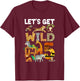 5 Year Old Zoo Birthday Safari Jungle Animal 5Th Bday T-Shirt - T-Shirt | Maroon