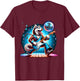 Disco Ball Guitar Husky Dog Men Women Kids T-Shirt - T-Shirt | Maroon
