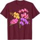 Jolie orchidée phalaenopsis Rose Jaune Violet 2 Formes Mania T-Shirt - T-Shirt | Maroon