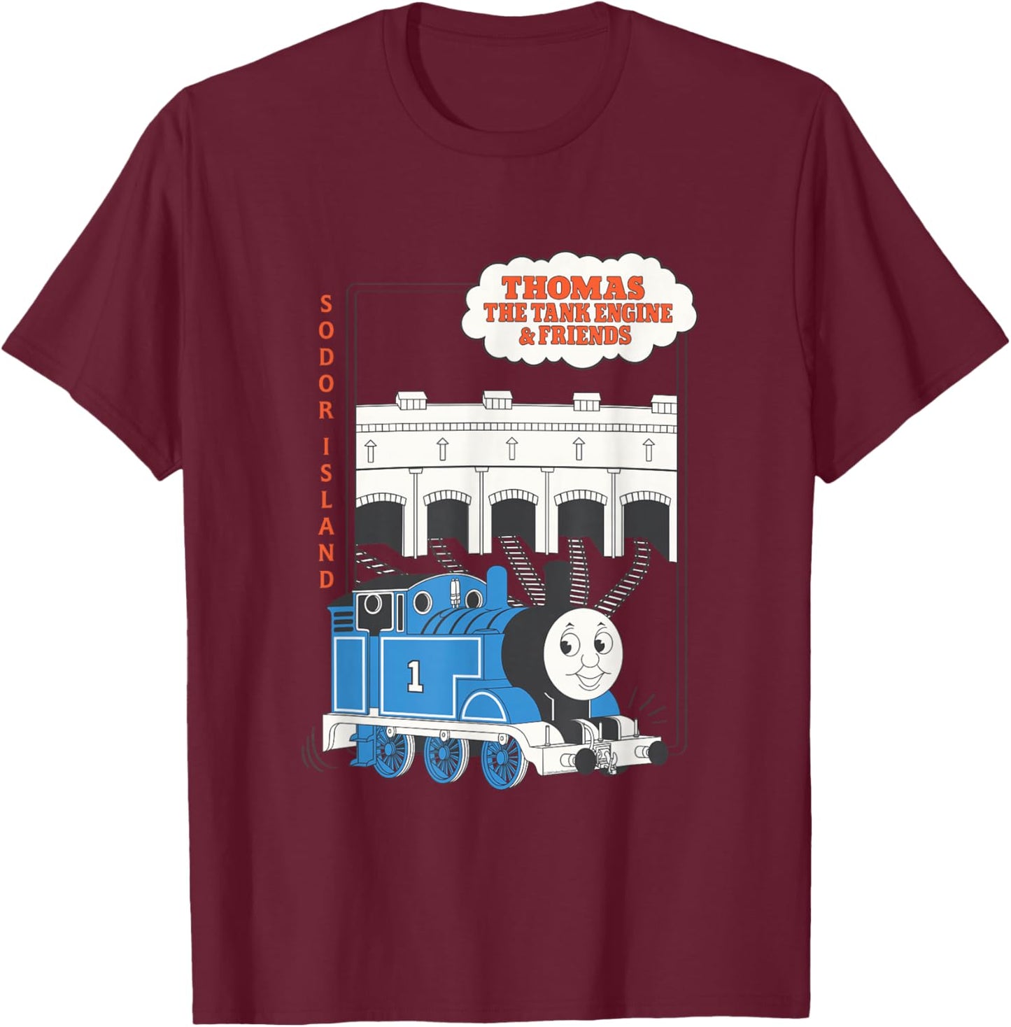 Thomas & Friends Sodor Island T-Shirt - T-Shirt | Maroon