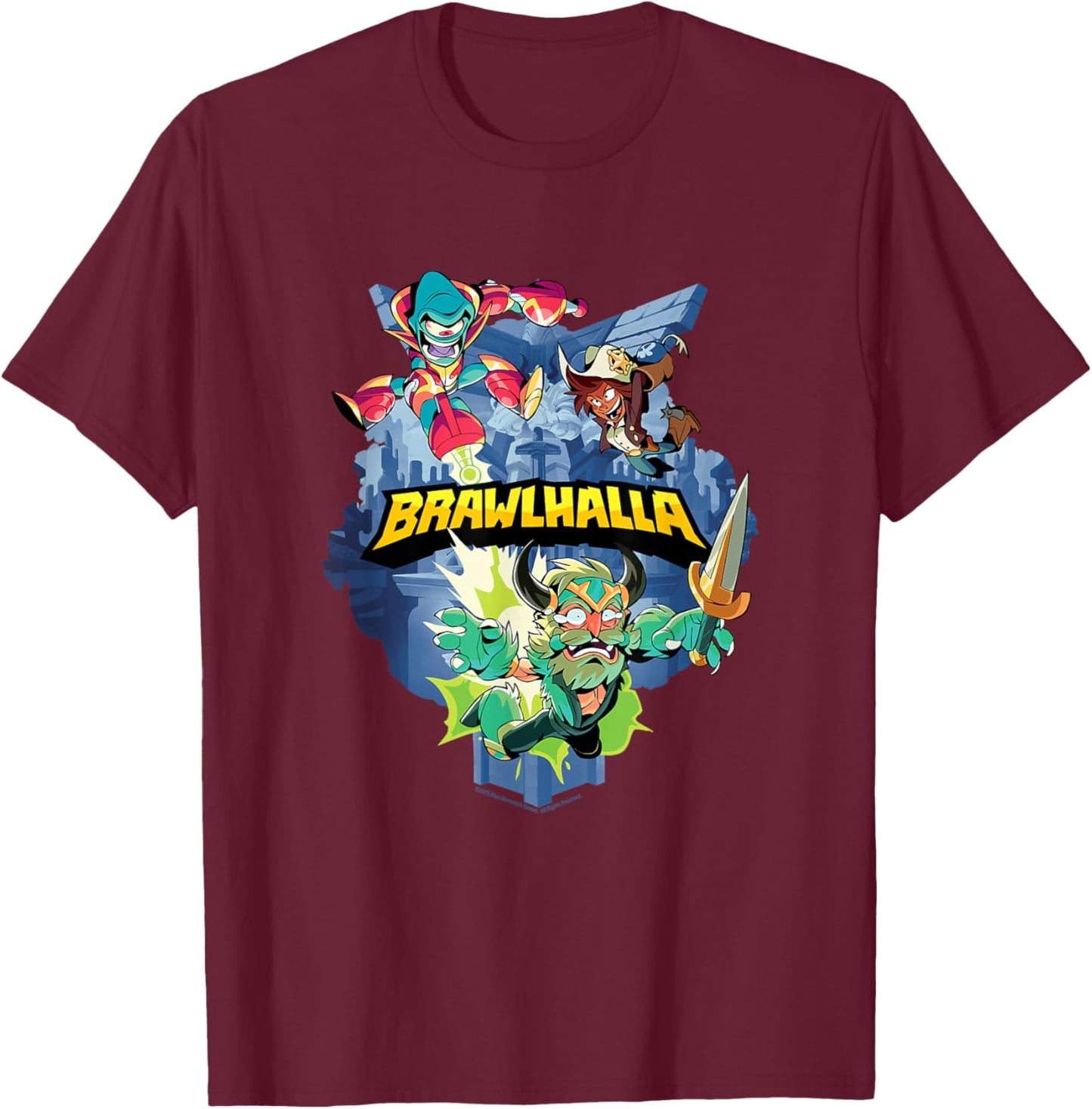 Offizielles Lizenzprodukt von Brawlhalla T-Shirt - T-Shirt | Maroon
