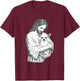 Jesus Holding Chihuahua Dog Christian Pet Lover Graphic T-Shirt - T-Shirt | Maroon
