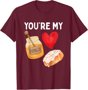 Honey BUN Valentine's Day T-Shirt - T-Shirt | Maroon