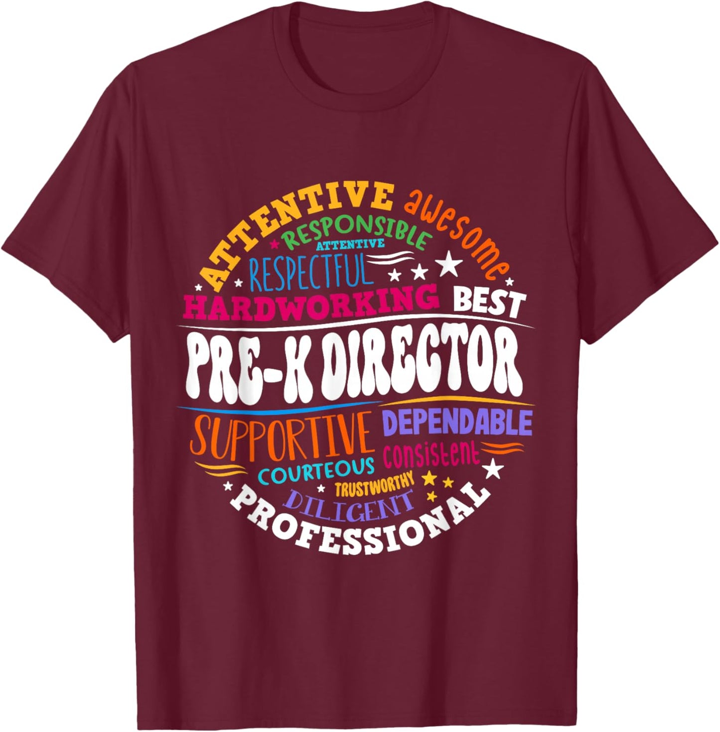 Hello Pre-k Director Teacher Kindergarten 1st Day Of School T-Shirt - T-Shirt | Maroon