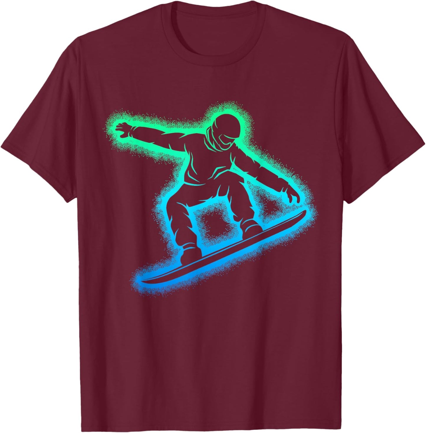 Snowboard Snowboarder Snowboarding Boys Children Men T-Shirt - T-Shirt | Maroon