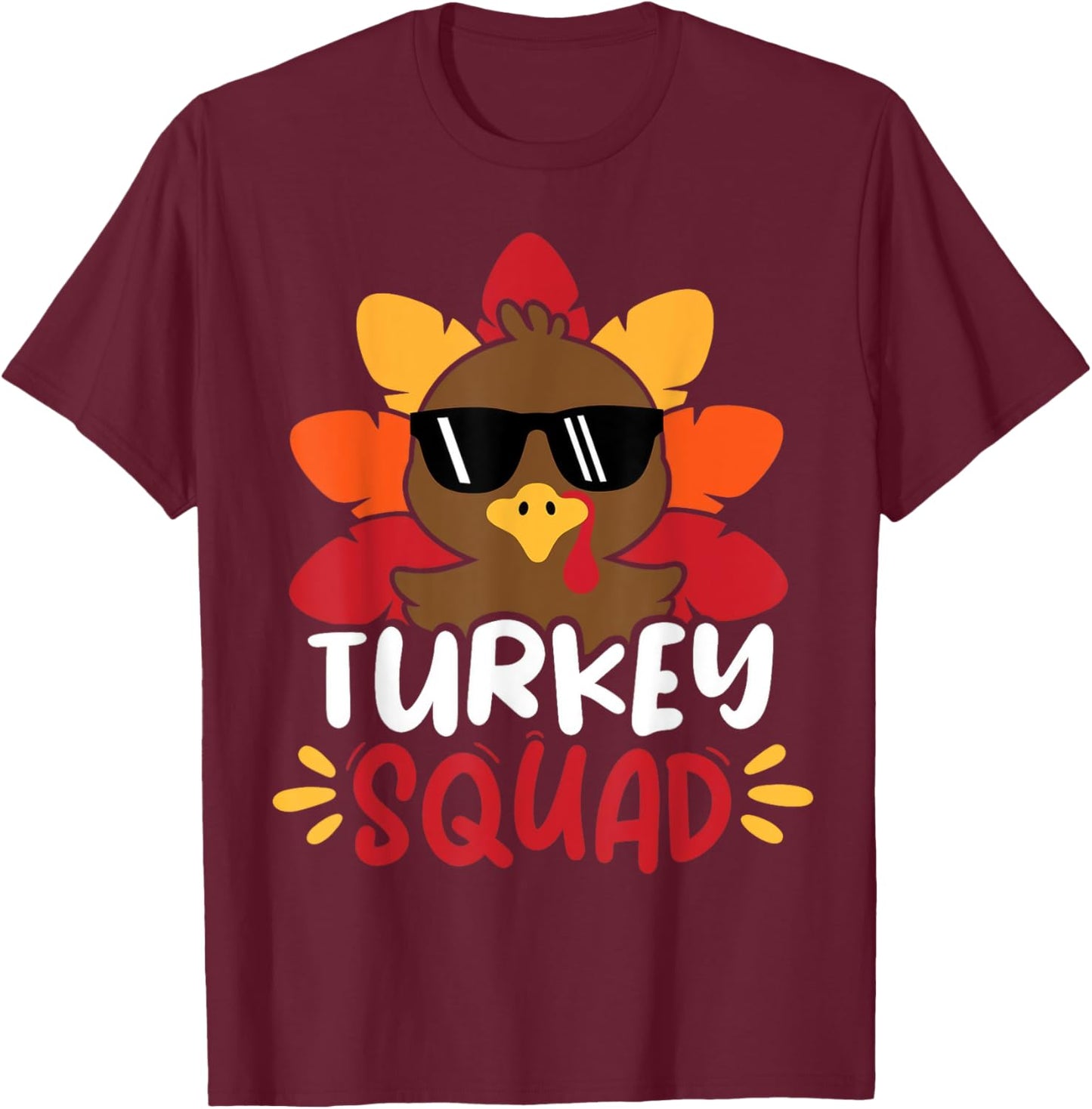 Turkey Trot Squad Little Boys Funny Thanksgiving Toddler T-Shirt - T-Shirt | Maroon