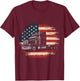 Patriotic American Flag Trucker Truck Driver Rig T-Shirt - T-Shirt | Maroon