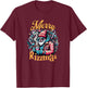 Merry Rizzmas, viral influencer skibidi christams brain rot T-Shirt - T-Shirt | Maroon