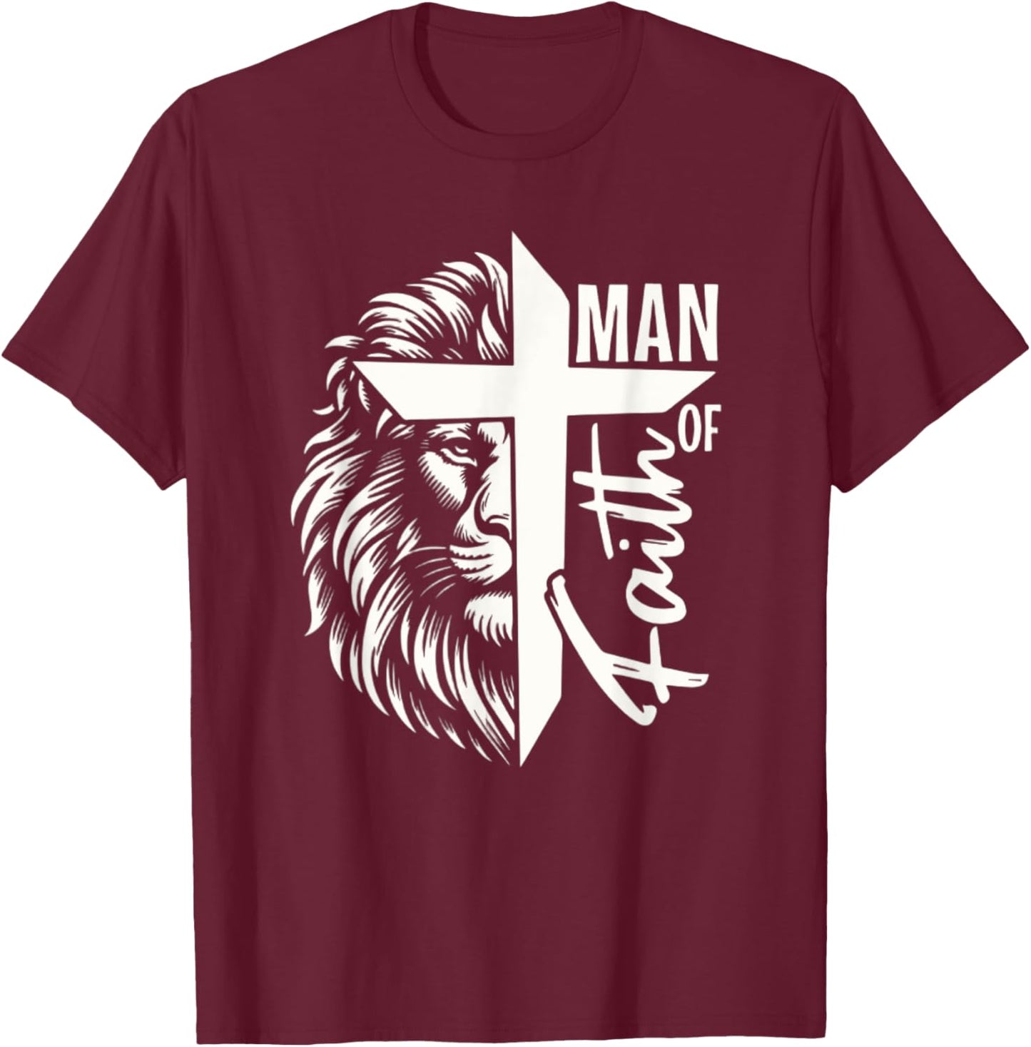 I am a man of faith, a warrior of Christ T-Shirt - T-Shirt | Maroon