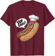 Sup Dawg Funny Hotdog Vintage Graphic T-Shirt - T-Shirt | Maroon