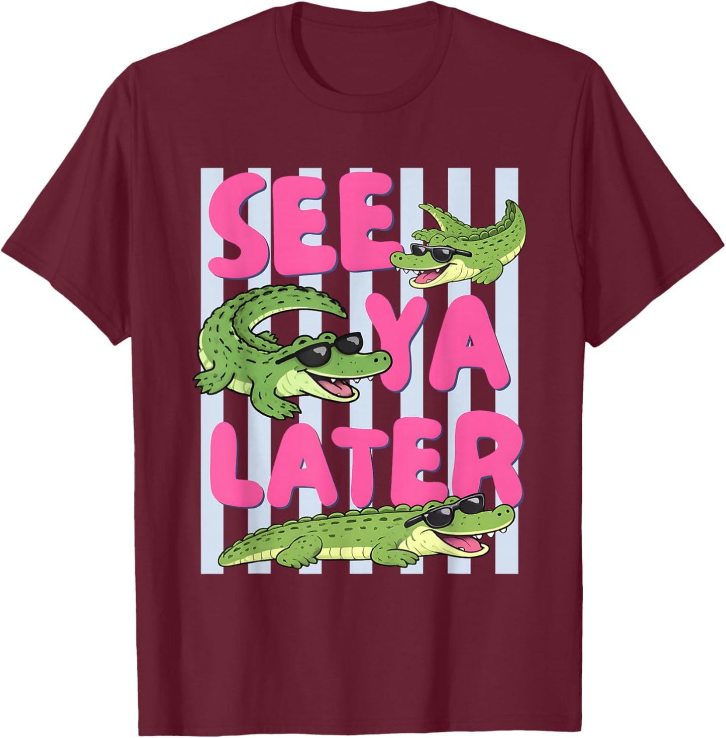 See Ya Later School’s Out for Summer Vacation Teacher Kids T-Shirt - T-Shirt | Maroon
