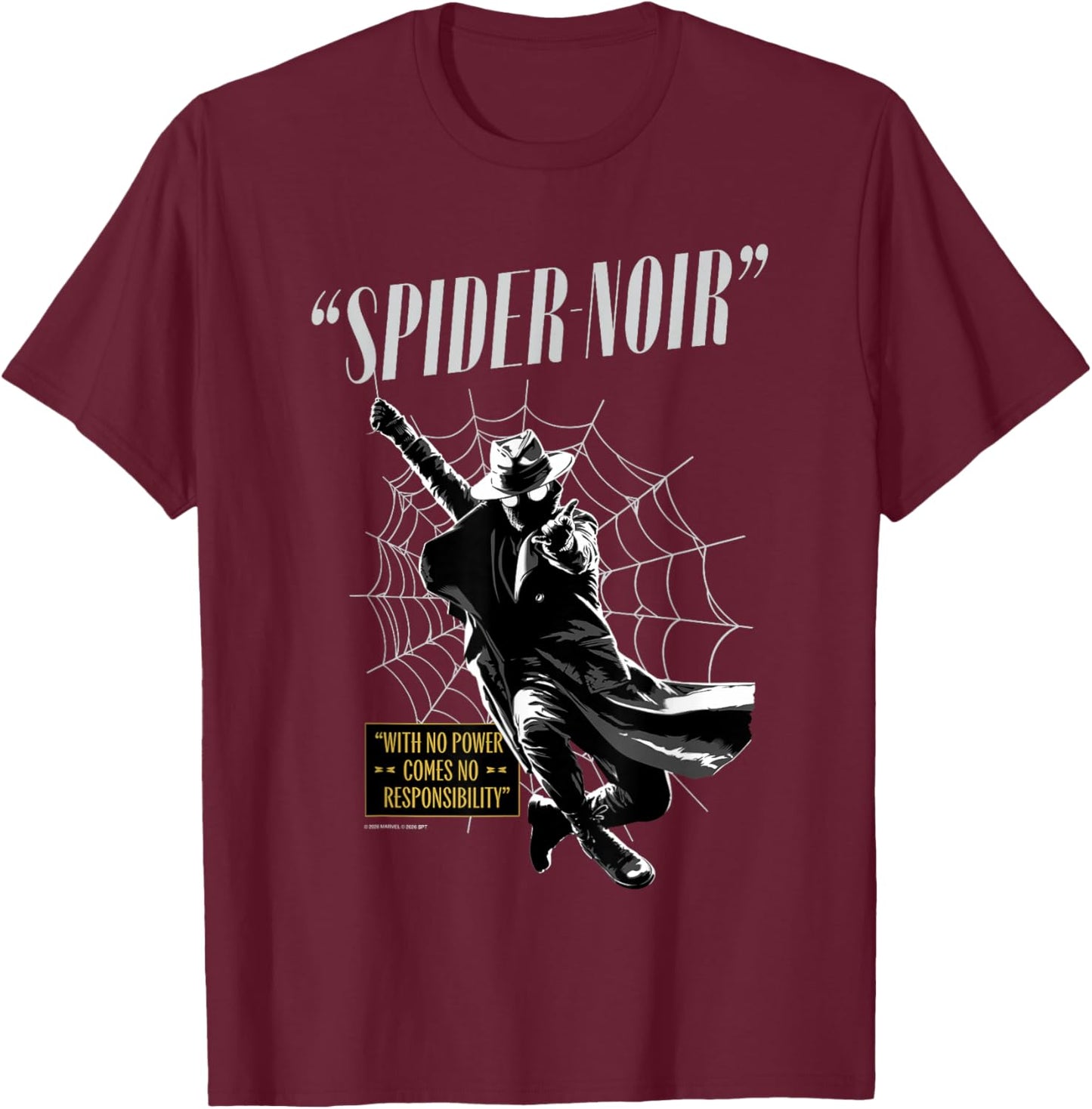 Marvel Spider-Noir Swing Retro T-Shirt - T-Shirt | Maroon