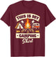 Funny Glamping Camping Lover Design T-Shirt - T-Shirt | Maroon
