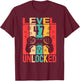 47th Birthday Level 47 Unlocked Gamer Gifts Funny Birthday T-Shirt - T-Shirt | Maroon