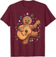 Gingerbread Playing Guitar T-Shirt - T-Shirt | Maroon