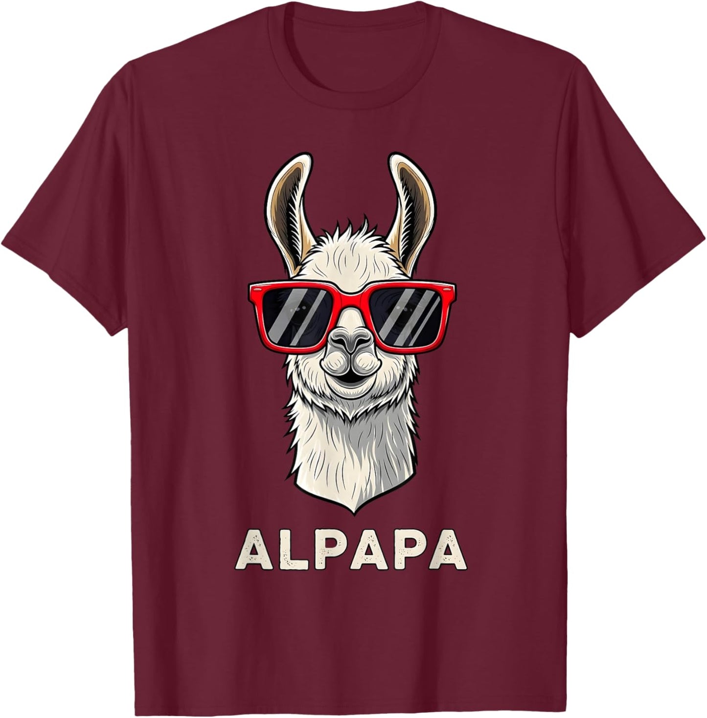 Lustiges Alpaka Dad Design zum Vatertag T-Shirt - T-Shirt | Maroon