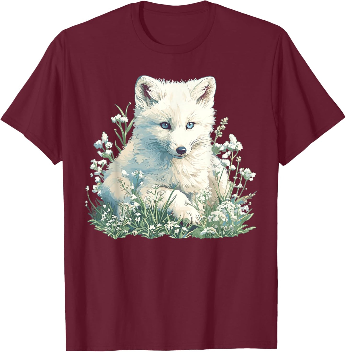 Arctic Foxes Lovers Arctic Fox T-Shirt - T-Shirt | Maroon